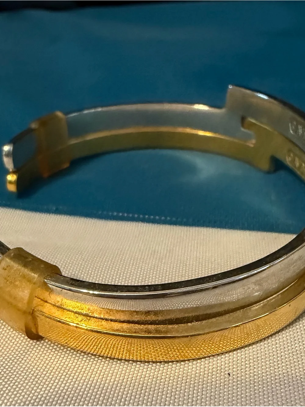 Avon Two-Tone Metal Cuff Bracelet - Gold & Silver